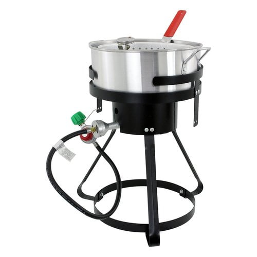 Fryers Outdoor Fryer Set Gas Stove Propane Stand Side Table Pot and