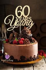 Hello 60 Years 60th Birthday Cake Topper Happy 60th Cake - Etsy Norway