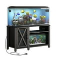 thumbnail image 2 of Dextrus Heavy Duty Metal Aquarium Stand with Power Outlets - Suitable for 55-75 Gallon Fish Tank Stand, Turtle Tank, Reptile Terrarium (880lbs Capacity) - Black, 2 of 9