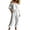 White, variant on BESEW7 Off Shoulder Jumpsuits for Women, Summer Casual Loose Rompers with Pockets Roll Up Sleeve Elastic Waist for Daily Beach Vacation White S