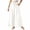 #08 White 【Mix, Match & Rotate: Stock Up on Daily Colors】, variant on Women's Cotton Loose Wide Leg Pants, Mid Elastic Waist Drawstring with Pockets, Lightweight Casual Flowy Trousers for Business Summer Vacation, Soft Linen | VerBelle,Beige L