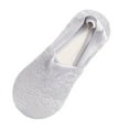 thumbnail image 2 of Wuxian Socks For Women Women'S Boat Socks Lace No Show Casual Non- Ankle Sock Low Cut Thin Casual Breathable Socks,Grey,One Size, 2 of 4