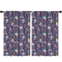 Blackout Kids Curtains,Fairy Princess Magic Pattern Childrens Insulated Curtains Set Of 2,Bedroom Essentials,Toddler Room Decor 52"x84"