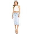 thumbnail image 4 of Fashion2Love Women's Juniors/Plus Size calf - Length Pencil Stretch Denim Skirt, 4 of 5