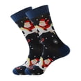 thumbnail image 3 of Mens Performance Cotton Pad Sports Leisure Socks Christmas Pattern Socks For Men, 3 of 3