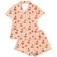 thumbnail image 6 of RMGVDSD Pajama Sets for Women 2 Piece Halloween Pumpkin Ghost Print Pajamas Short Sleeve Top and Shorts Sleepwear Nightwear Holiday Party Outfit, 6 of 6
