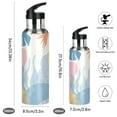thumbnail image 2 of Insulated Stainless Steel Sports Water Bottle With Straw and Handle,Minimalist Nordic Style Ideal for Outdoor Use 600 ml Kitten Swimming, 2 of 7