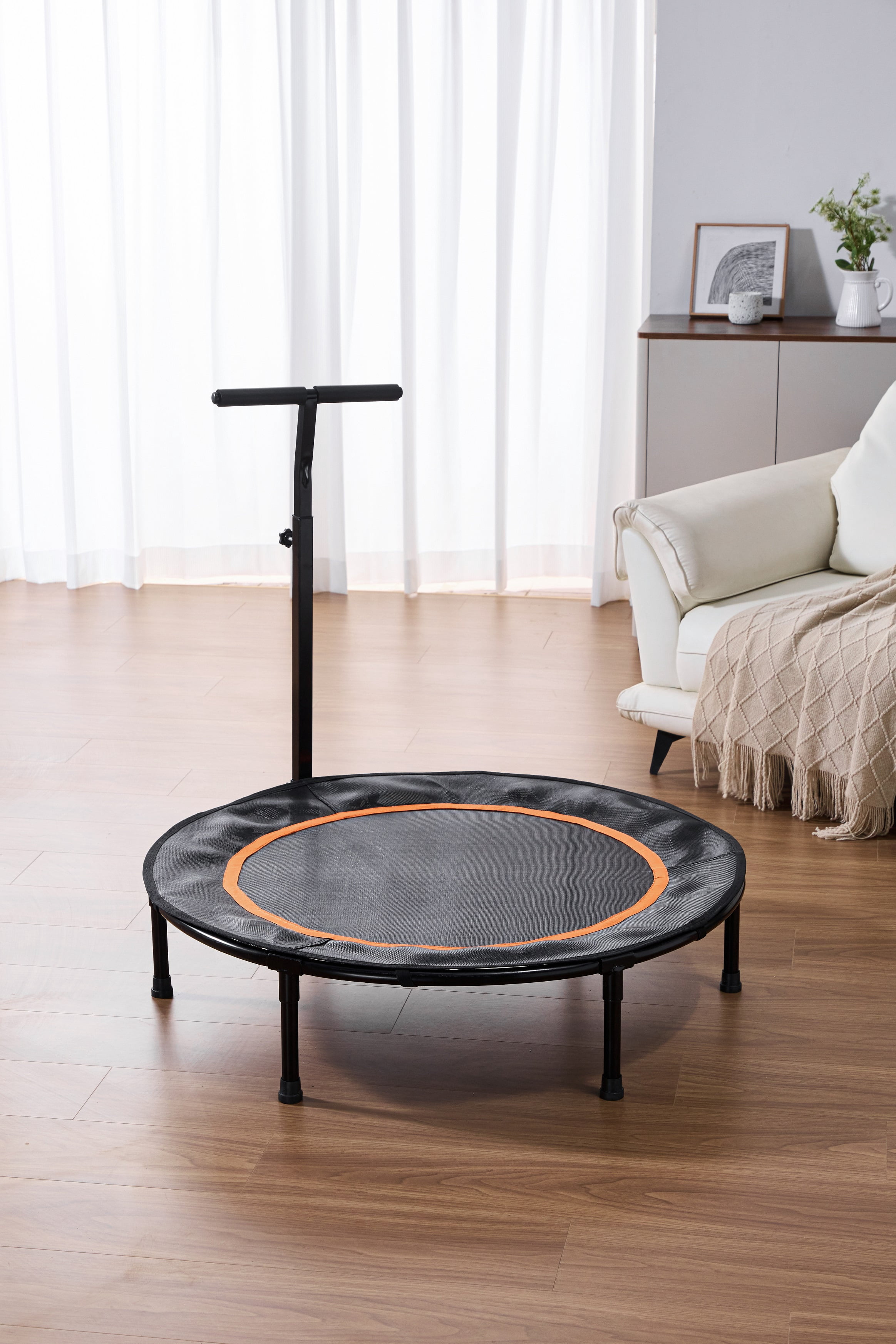 JumpKing 40-Inch Fitness Trampoline with T-Shaped Handlebar – Compact, Stable, and Built for Exercise