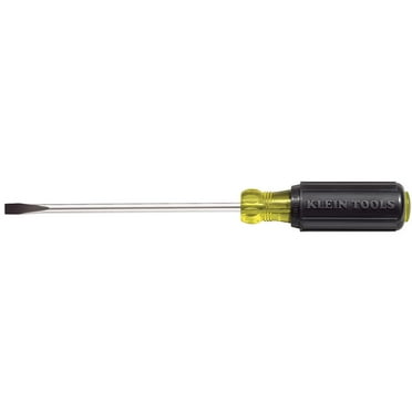 Klein Tools 605-6 1/4-Inch Cabinet Tip Screwdriver, Heavy Duty, 6-Inch, Made in USA C21