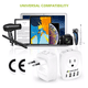 thumbnail image 4 of Adaptador Doble Ee.uu/usa A Enchufe Europeo Eu 3 Usb + Usb C  blanco, 4 of 4