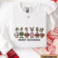 thumbnail image 2 of Embroidered Goose Christmas Friends Movie Characters Sweatshirt, Friends Movie Christmas, Merry Goosemas, Christmas Sweater, Friends Fan, 2 of 5