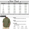 thumbnail image 3 of Kagetolytai Shirts for Men Men's Summer Solid Color T-shirt with A 3 Button Open Collar and Button up Short Sleeved Top Shirts Gray L, 3 of 5