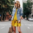 thumbnail image 4 of Fotbe Ripe Yellow Lemon Vestido de Verano sin Mangas para Mujer – Vestido Midi Línea A, Estilo Camiseta Floral, Vestido Playero Casual y Fluido, 4 of 7