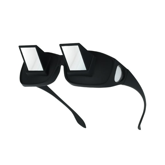 Pcapzz Horizontal Glasses, Lazy Glasses,Bed Prism Spectacles Readers Glasses 90 Degree Prism Glasses for Laying Down Reading Watching TV Plastic Glass