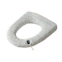 CASAFUN Toilet Seat Warmer, Elongated Toilet Seat Cover, Padded Toilet Seat Cushion, O-shaped Washable or Portable Toilet Lid Tank Cover