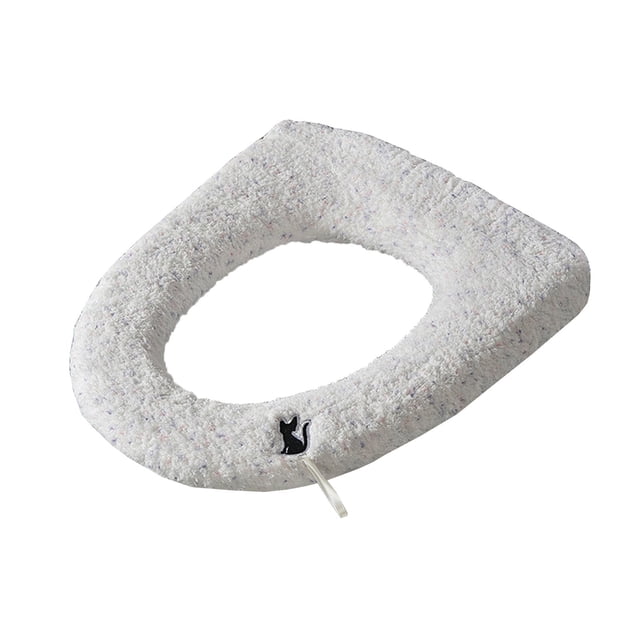 Birdeem Coussin de Siège de Toilette en Polyester Coussin Chaud Coussin de Siège de Toilette Tapis de Toilette Coussin Chauffant Housse de Couvercle de Toilette