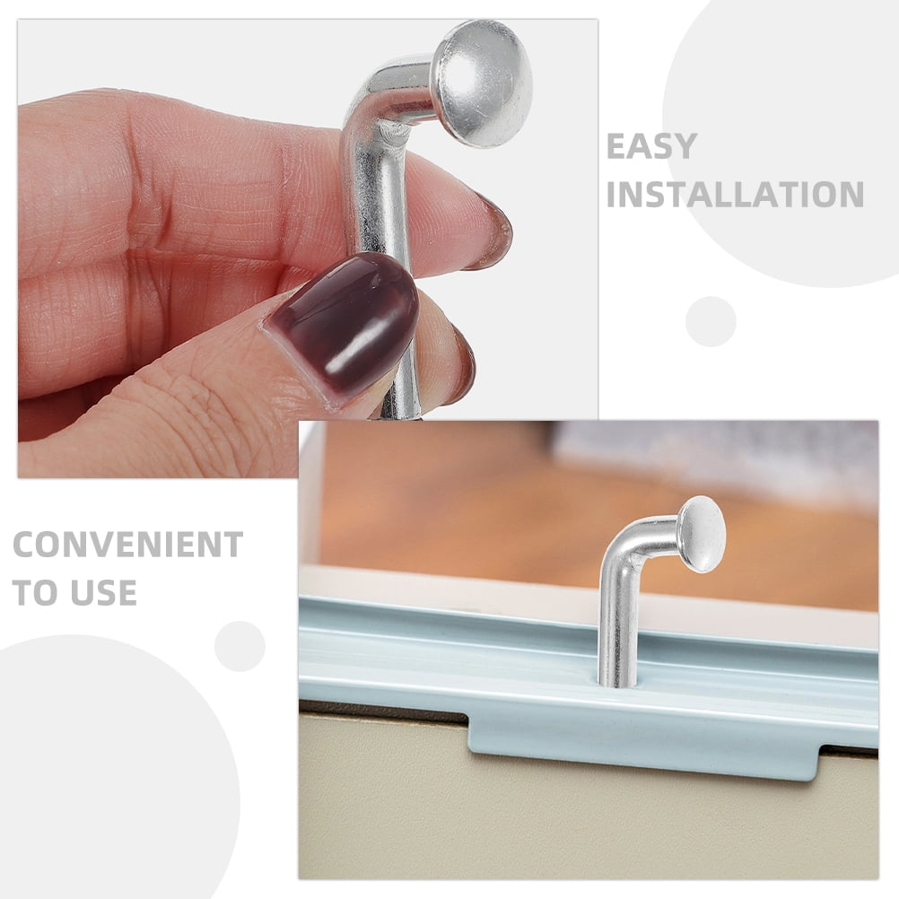 HEMOTON  50 Pcs Pallet Rack Accessories J Hooks Safety Pin with Silver
