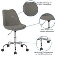 thumbnail image 6 of Flash Furniture Aurora Series Mid-Back Light Gray Fabric Task Office Chair with Pneumatic Lift and Chrome Base, 6 of 13