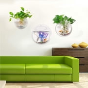 Yirtree Creative Acrylic Hanging Wall Mounted Fish Tank, Hanging Bowl For Water Plants, Wall Fish Bubble Tank, Hydroponic Air Plant Flower Pot, Mini Aquarium Planter, Home Decor