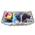 thumbnail image 3 of 3 Section Laundry Sorter Foldable,220L Large Collapsible Laundry Basket with Wheels, Laundry Hamper Cart with Heavy Duty Rolling Lockable Wheels and Removable Bags, Grey, 3 of 7