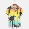thumbnail image 2 of AHTJRT Stylish Men's Camouflage Print Button Down Short Sleeve Shirt Multicolor 2XL, 2 of 5