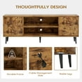 thumbnail image 3 of Furmax Mid-Century 2-Door TV Stand for TVs up to 65", Rustic Oak, 3 of 8