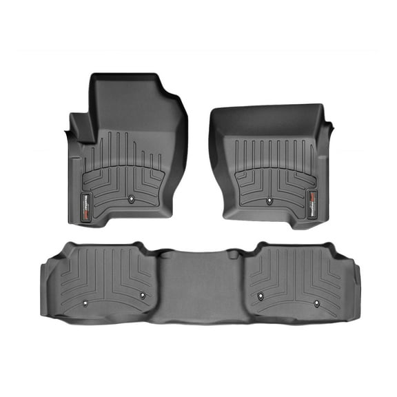 WeatherTech Custom Fit FloorLiners compatible with Land Rover LR4/Discovery 4 - 1st & 2nd Row, Black