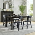 thumbnail image 3 of Flash Furniture Wood Dining Side Chair, Black (Set of 2), 3 of 18