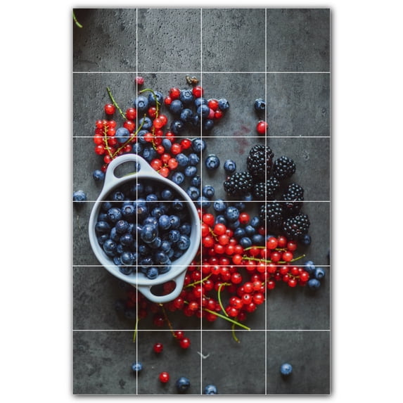 Picture-Tiles.com: Fruit Ceramic Tile Wall Mural WAL500679-46M. 24"W x 36"H using (24) 6" x 6" Ceramic Tiles-Satin Finish