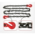 thumbnail image 5 of (4 Pack) 1/2 Inch x 10 FT G80 Black Transport Binder Chain with Clevis Grab Hooks - 12,000 lbs Working Load Limit - Heavy Duty Grade 80 Safety Trailer Logging Chain, 5 of 9