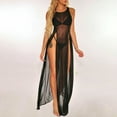 thumbnail image 6 of Swimsuit Cover Up Breathable See-through Mesh Solid Color Beach Cover Up for Swimming Pool, 6 of 7
