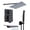 Black, variant on Fompes Shower Panel Tower System,Wall Mounted Shower Panels System with Handheld Rotary Sprayer Head,Changeable Flow Setting Brass Rough-in Valve,10 Inch Large Shower Head (Black)