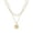 Q, variant on Gold Initial Necklace for Women - Hexagon Letter Pendant Jewelry Stainless Steel Layered Necklace A-Z Alphabet for Her 2PCS