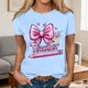 thumbnail image 5 of Xuyuer Women Graphic Print Round Neck Short Sleeve T-Shirt, Summer T-Shirt For School Season, 5 of 5