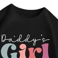 thumbnail image 4 of Girls Soft Cotton Letter Print Graphic Tee Short Sleeve Crewneck Pullover T-Shirt Black Size 7-8T, 4 of 6