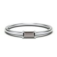 thumbnail image 1 of Bague Baguette Empilable Est-Ouest avec Pierre de Naissance - Quartz Fumé (Juin), 1 of 5