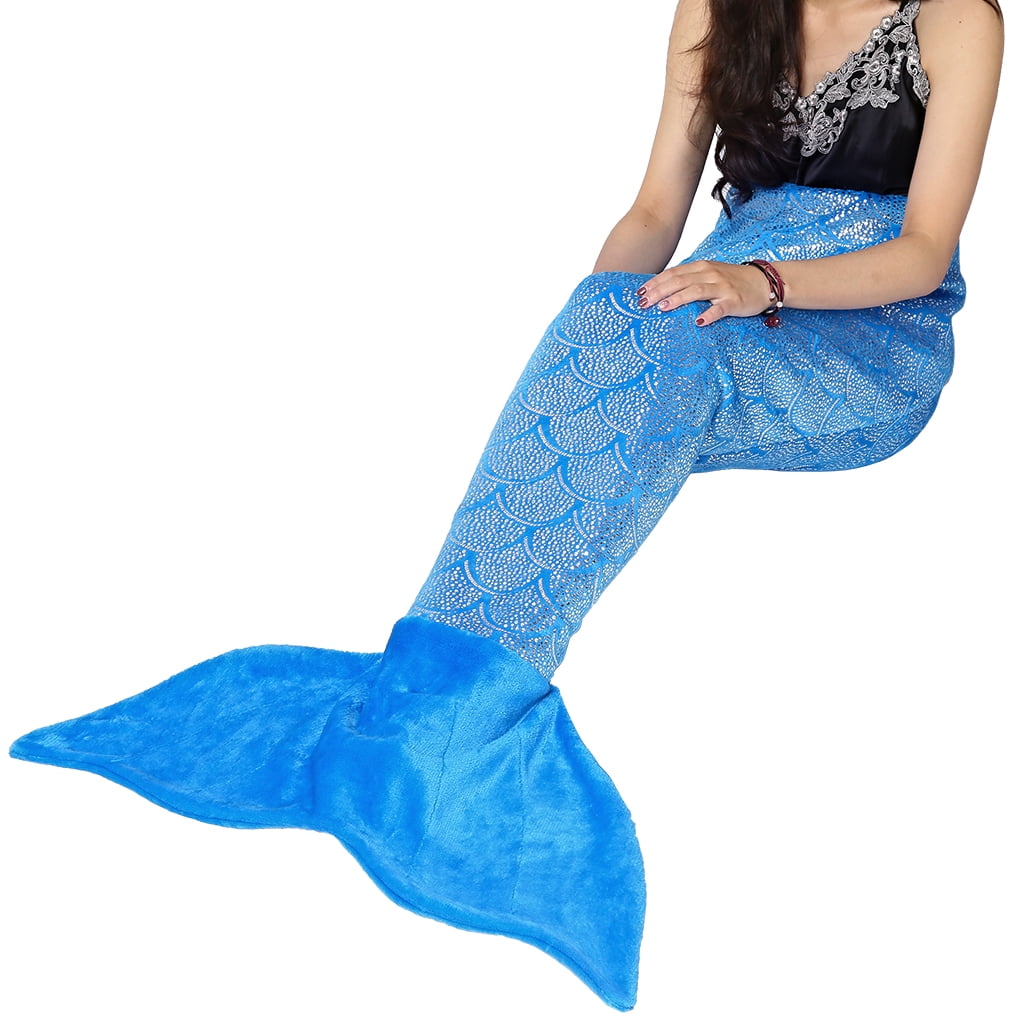 LANGRIA Mermaid Tail Blanket for Adults and Children Soft Warm All