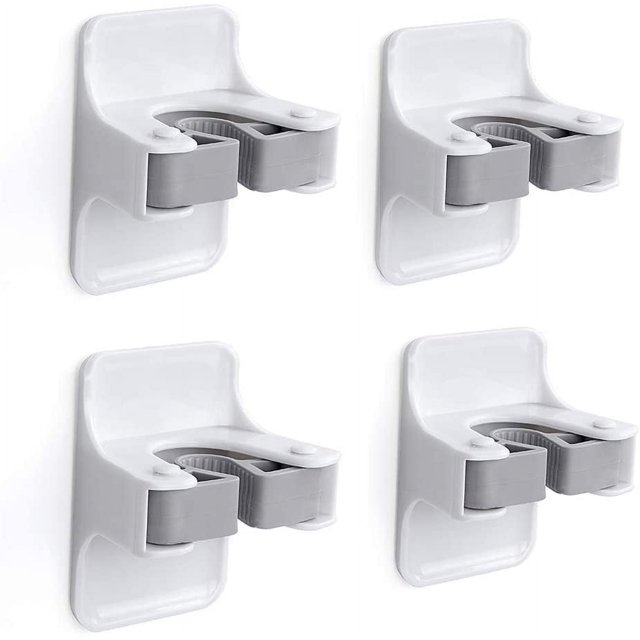 Jinsinto Support pour Balai, Support Mural Robuste pour Balai, Pince à Balai Autocollante, 4 Pcs
