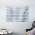 thumbnail image 1 of Geometric Tapestry, Diamond Line Pattern with Vertical Lines and Squares Modern Symmetric, Wall Hanging for Bedroom Living Room Dorm Decor, 60W X 40L Inches, Blue Slate Blue White, by Ambesonne, 1 of 2