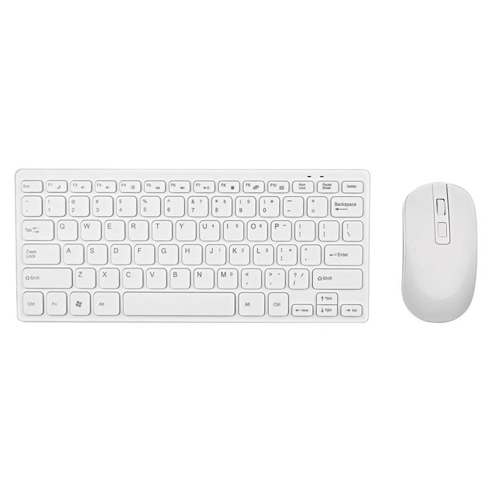 Maynos Wireless Computer Keyboards with User Manual, White