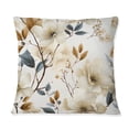 thumbnail image 3 of Designart "Serene Poppies In White And Blue I" Floral Printed Throw Pillow, 3 of 5