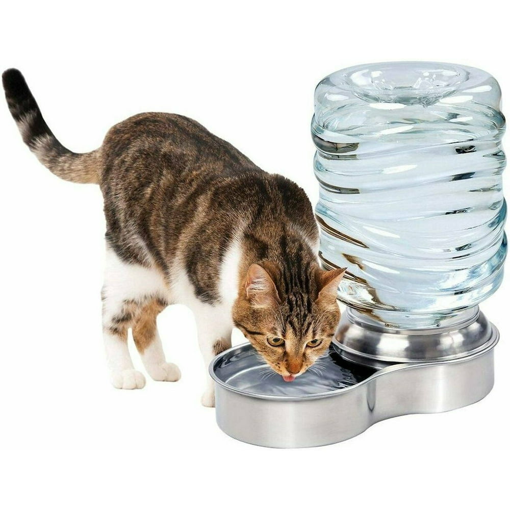 Pet Water Fountain for Dog Cat Stainless Steel Bowl Automatic Gravity