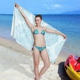 thumbnail image 6 of Coolnut 30"x60" Beach Towel with Travel Bag, Blue Floral Oversized Sand Free Beach Blanket Quick Dry Pool Bath Camping Towels for Travel, 6 of 6