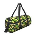 thumbnail image 4 of Lafuoo Fresh Avocado Pattern Round Duffel Bag with Adjustable and Detachable Shoulder Strap Sports Gym Bag for Travel, Business, Sports-One Size, 4 of 6