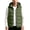 Army Green, variant on Atkumj Plus Size Mens Puffer Vest Casual Comfortable Hooded Full Zip Down Vest Fashion Warm Sleeveless Solid Color Puffy Vest with Side Pockets