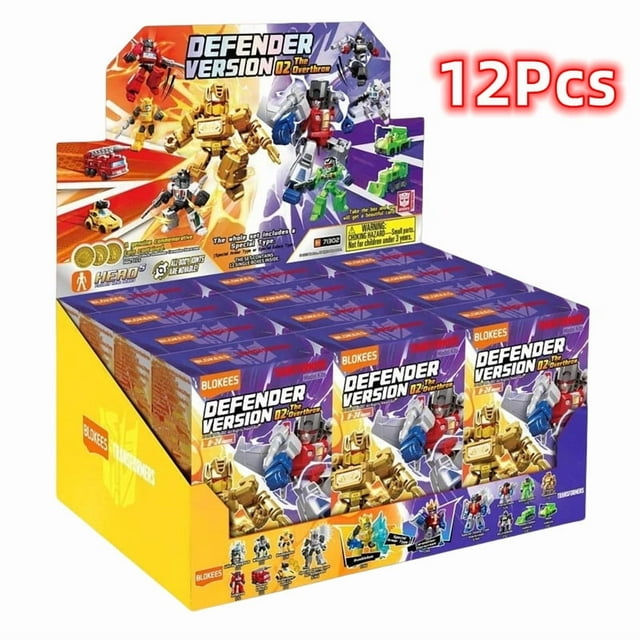 Defender Version 1-4 Transformer Building Blocks Toys 5.5cm Mini CORONATION Starscream Bumblebee Action Figure
