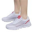 thumbnail image 4 of NOKIO Fashionable Athletic Shoes For Women Women'S Running Shoes Women'S Casual Workout Sneakers Fashion Summer Women Sneakers Mesh Hollowed Breathable Comfortable Lightweight Lace Up Flat Bottom, 4 of 9
