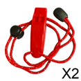 thumbnail image 1 of 2x Silbato De Cuerda Con Cordones Silbato De Llavero Suave Para Entrenadores De Pesca Al Aire Libre Rojo, 1 of 8