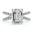 thumbnail image 2 of IGI Certified Lab Grown Diamond Engagement Ring | Center 9x7mm Emerald Cut Split Shank Solitaire Wedding Anniversary Rings For Women 14k Solid White Gold | F-G, VS-SI Quality (2.90 Ctw) Ring Size-7.5, 2 of 7