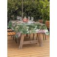 thumbnail image 3 of Outdoor Tablecloth with Umbrella Hole for Patio/Picnic/Party/Camping, Tropical Palm Trees Waterproof Table Cloth Rectangle Table Cover Washable, Boho Vintage Summer Forest Watercolor (52"x 70"), 3 of 9